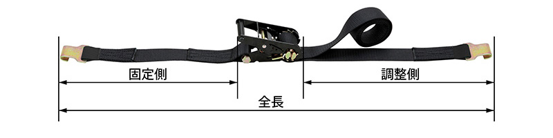 ラチエットバックル RB BK FH (フラットフック形)