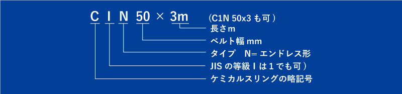 シライ　ケミカルスリング　耐薬品用　両端アイ形　幅75mm　長さ2.5m　2本入 - 3